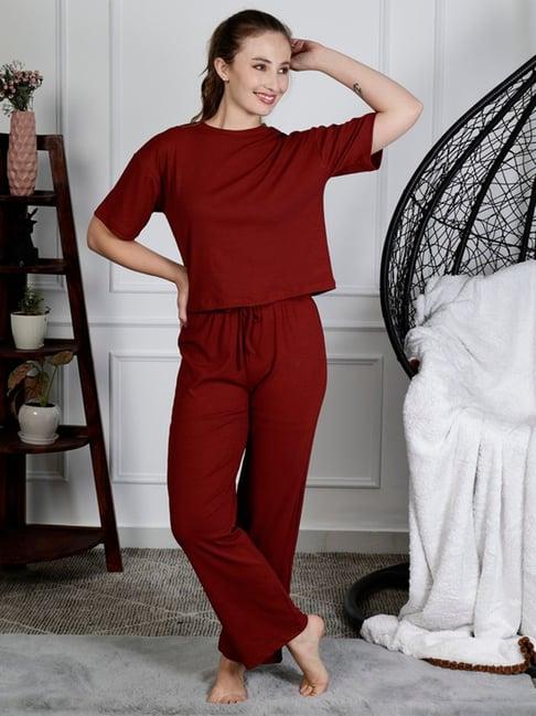 neudis maroon top with pants