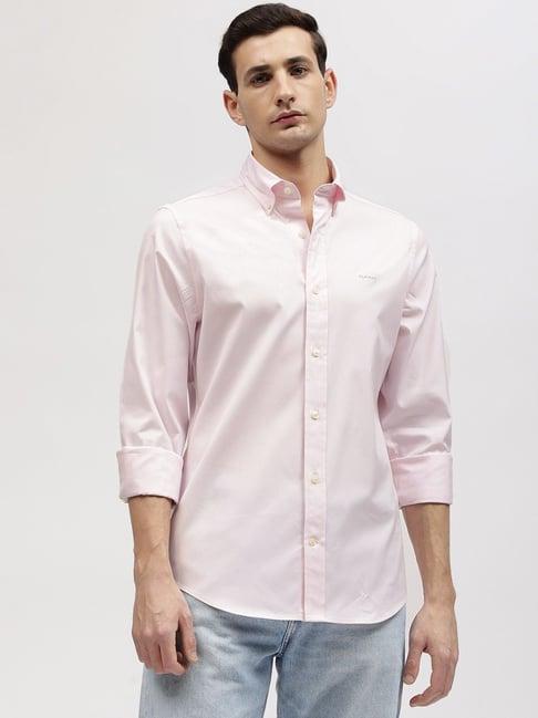 gant solid button down slim fit shirt