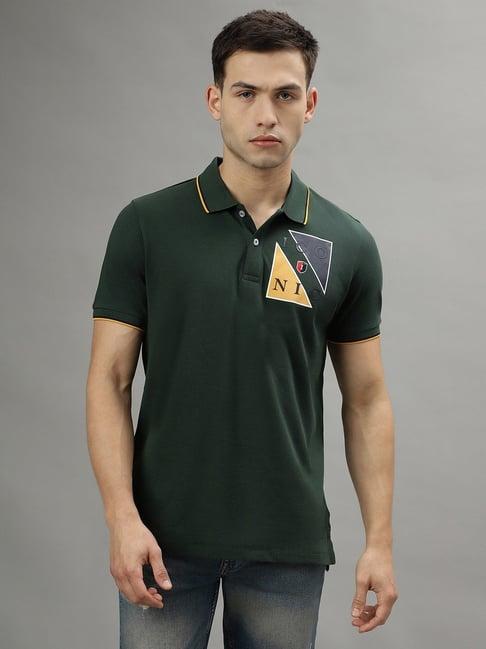 iconic men colourblocked regular fit cotton t-shirt