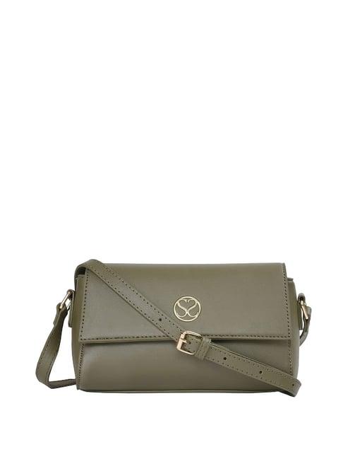 sugarush kelly olive pu solid sling handbag