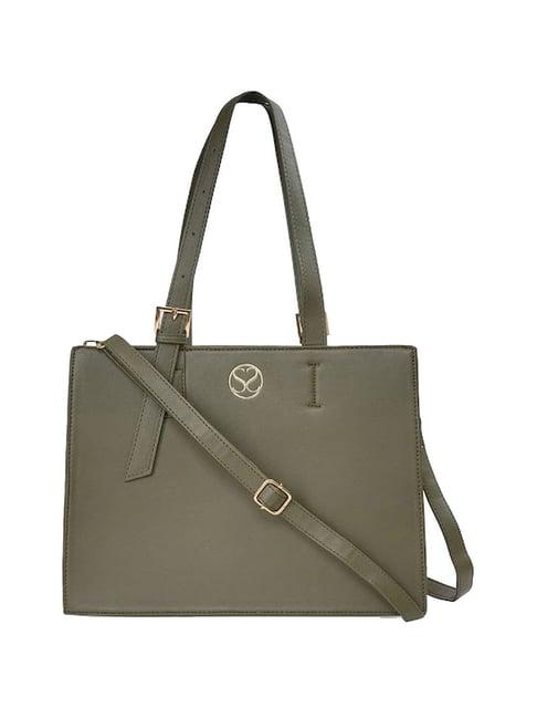 sugarush martha olive pu solid tote handbag