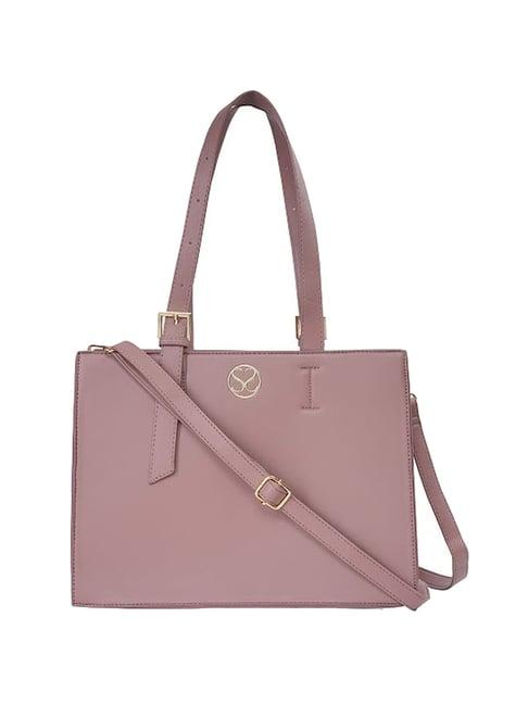 sugarush martha pink pu solid tote handbag