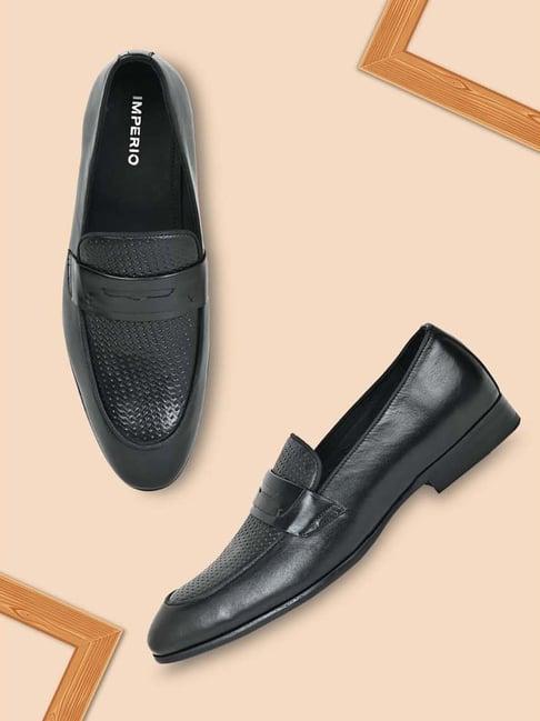 imperio by regal men's black formal loafers