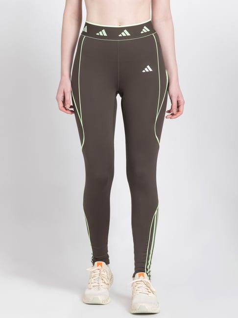 adidas brown printed sports tights