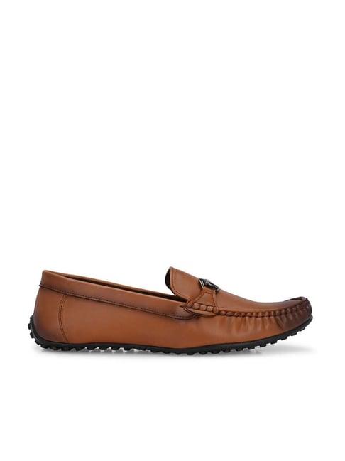 eego italy men's tan casual loafers