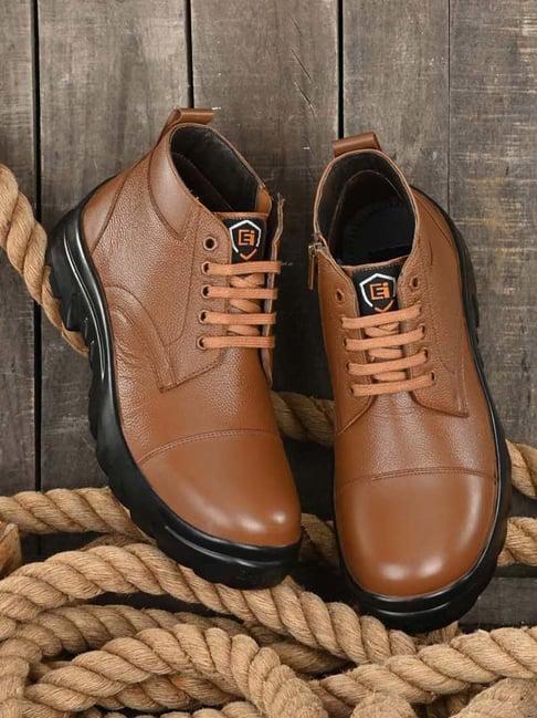 eego italy men's tan casual boots