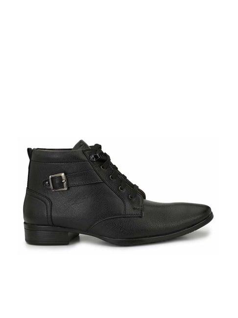 eego italy men's black derby boots