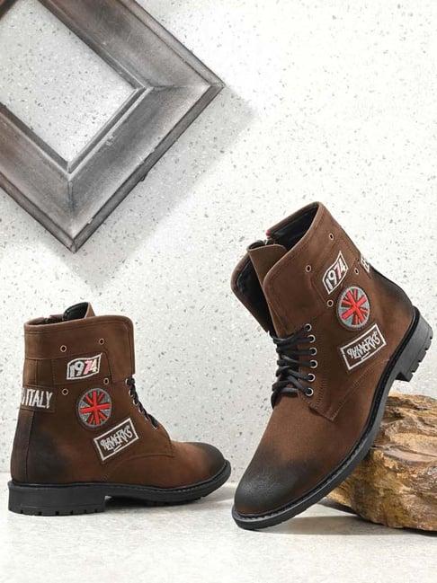 eego italy men's brown casual boots