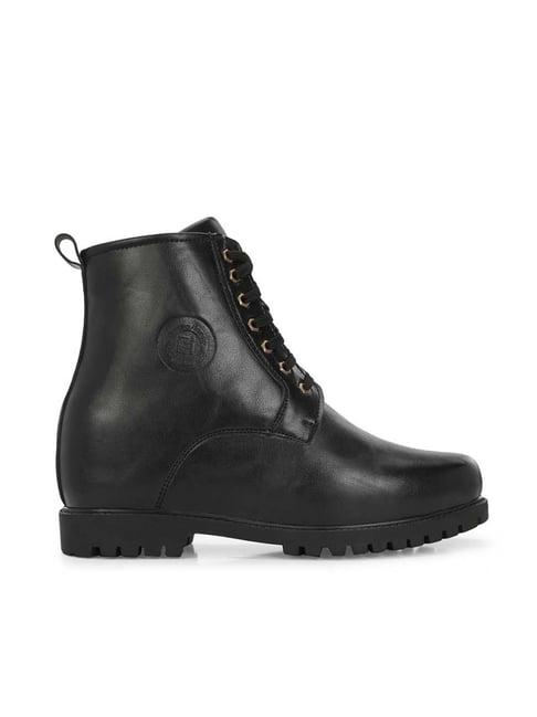 eego italy men's black derby boots