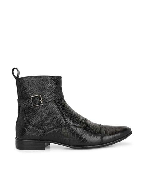 eego italy men's black casual boots