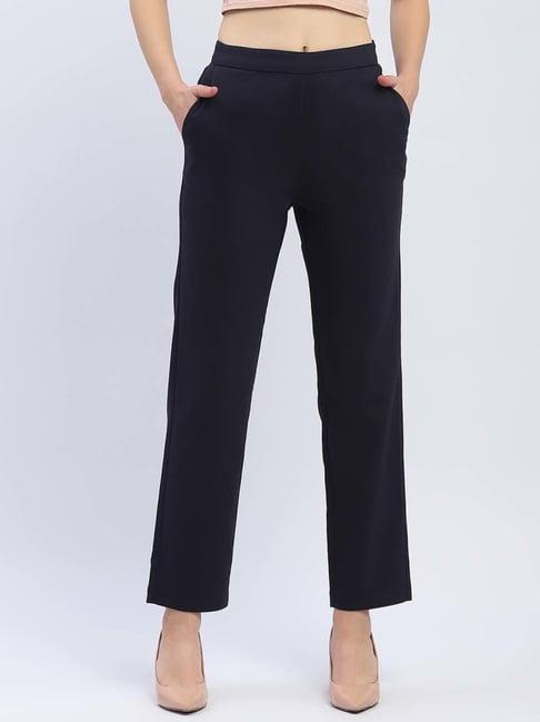 madame navy mid rise pants