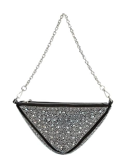 code by lifestyle black embellished shoulder bag