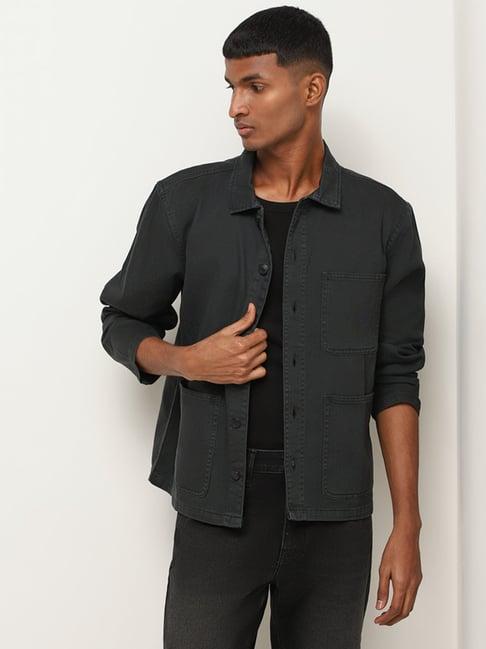 nuon by westside black relaxed fit jacket