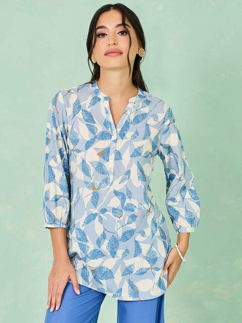 styli blue printed tunic