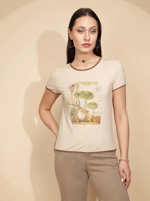 global republic beige embroidered top