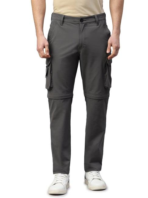 royal enfield charcoal regular fit convertible cargos