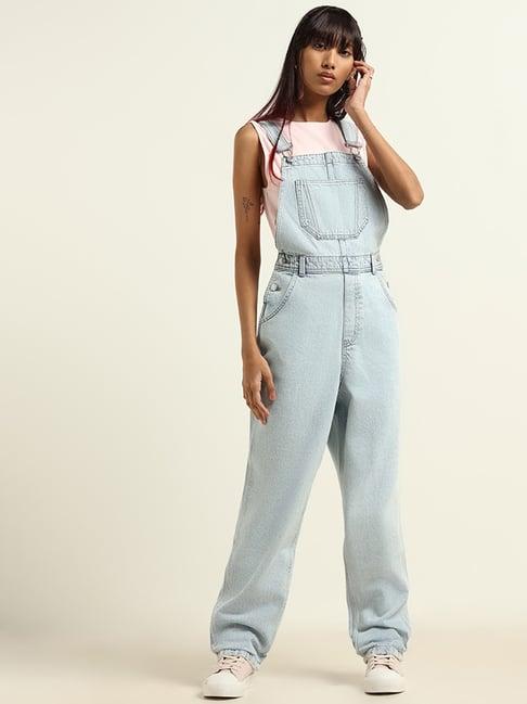 nuon by westside blue denim jumpsuit