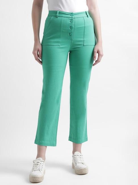 iconic green cotton pants