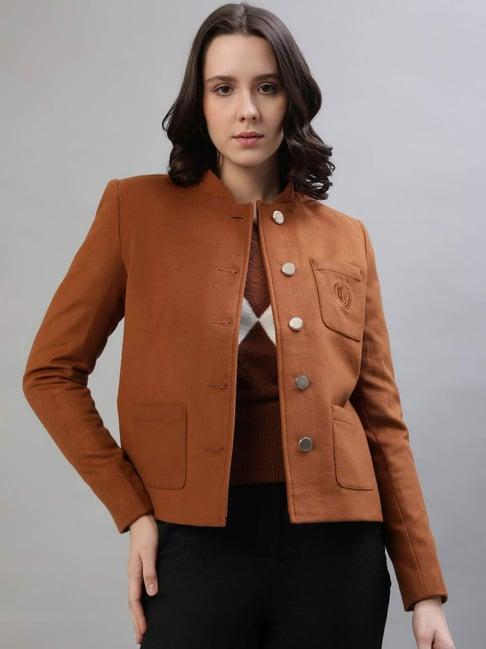 iconic rust regular fit jacket