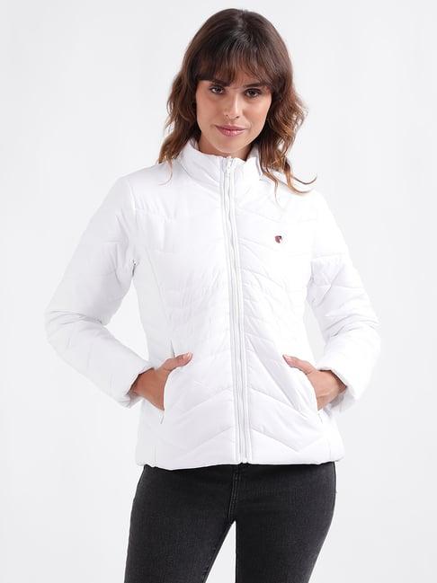 iconic white quilted jacket