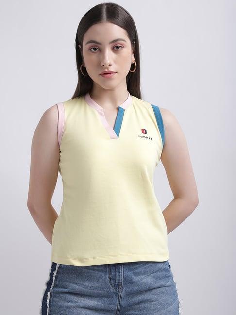 iconic yellow regular fit t-shirt