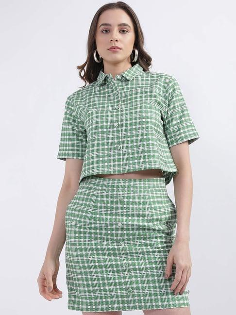 iconic green chequered top