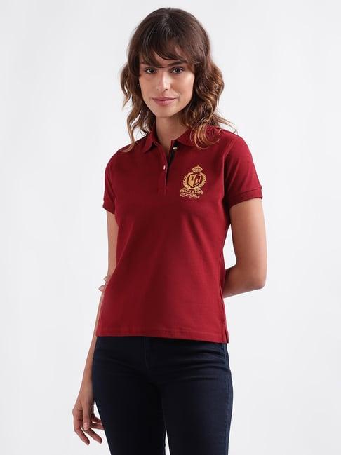 iconic maroon cotton t-shirt