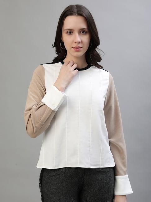 iconic white & black color-block top