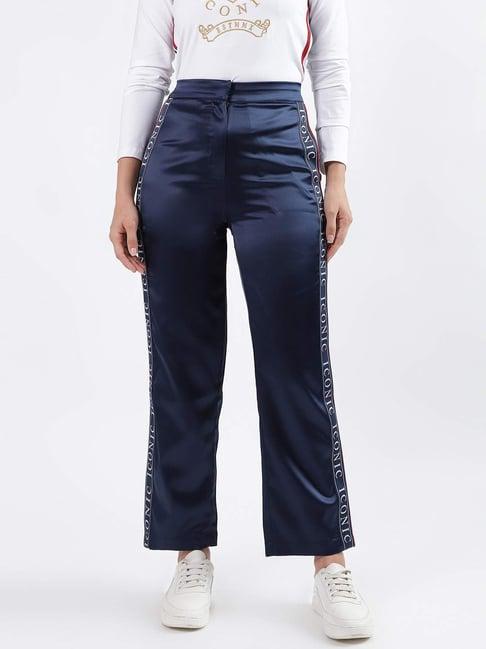 iconic space blue logo work trousers