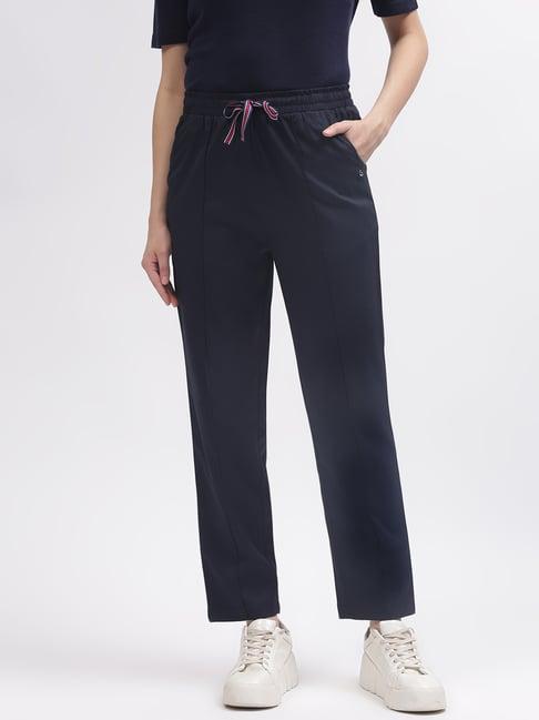 iconic navy elasticated trousers