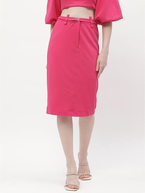 madame pink midi skirt