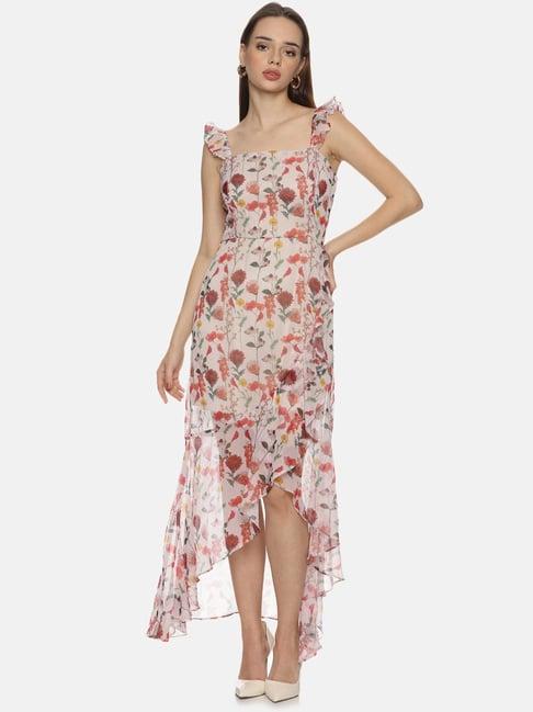 isu off white printed maxi dress