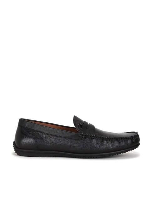 louis philippe men's black casual loafers