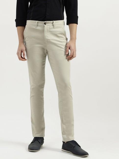 united colors of benetton grey slim fit trousers