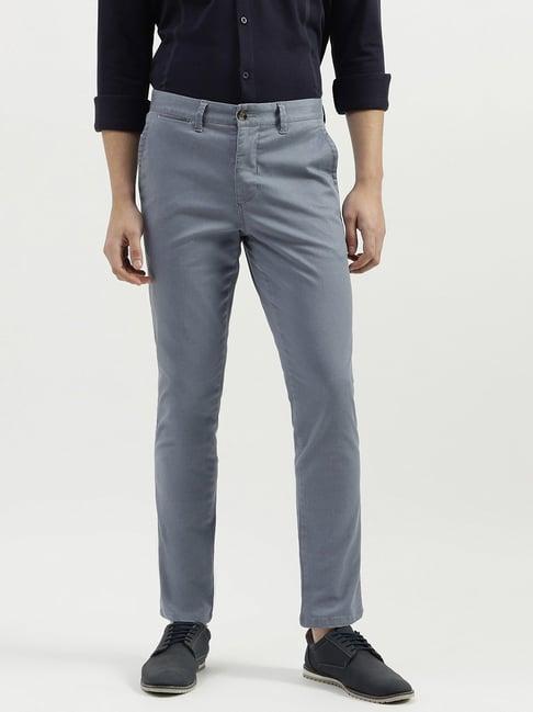 united colors of benetton blue slim fit trousers