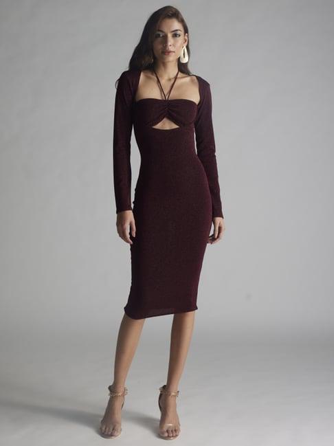 it girl wine ruby dress