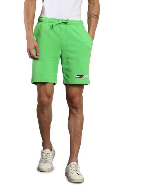 tommy hilfiger spring lime cotton regular fit shorts