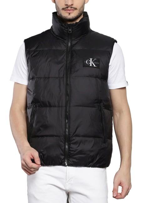 calvin klein black regular fit gilet