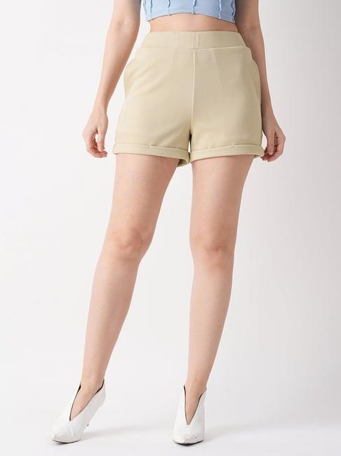 globus beige regular fit shorts