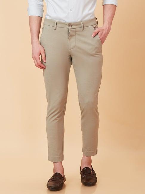 being human beige tailored trousers