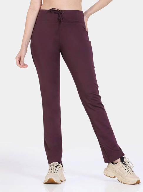 zelocity by zivame purple track pants