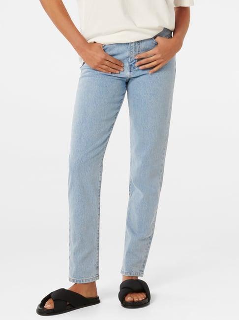 forever new blue regular fit high rise jeans