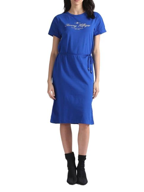 tommy hilfiger ultra blue logo slim fit dresses