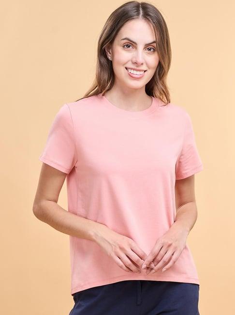 enamor pink cotton lounge t-shirt