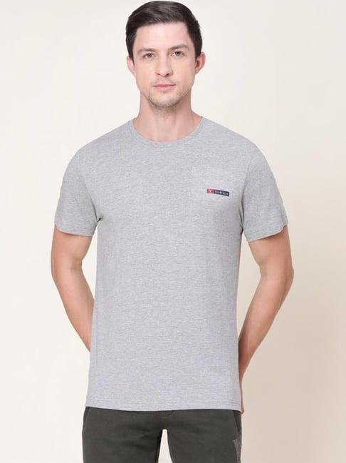 van heusen grey cotton skinny fit t-shirts