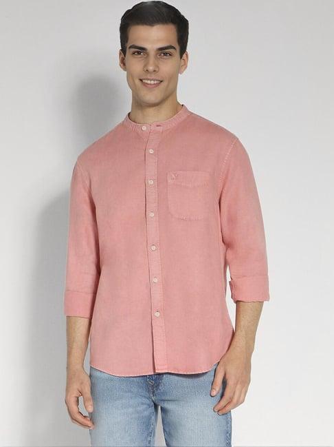 american eagle pink skinny fit shirts