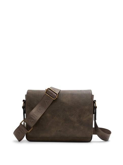 aldo bastien brown synthetic solid cross body bag