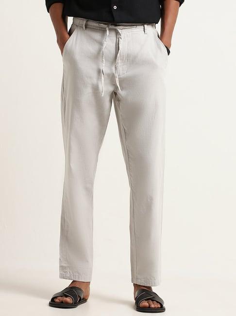 eta by westside grey relaxed-fit mid-rise chinos