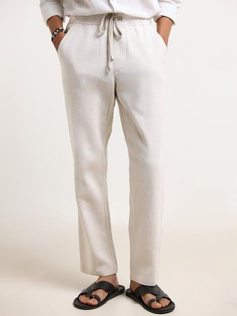 eta by westside off-white relaxed-fit chinos