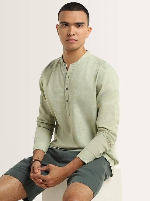 eta by westside green plain resort fit shirt